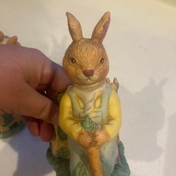 Set of 2 bunny planter, candy dish, trinket, etc… - Picture 8 of 12